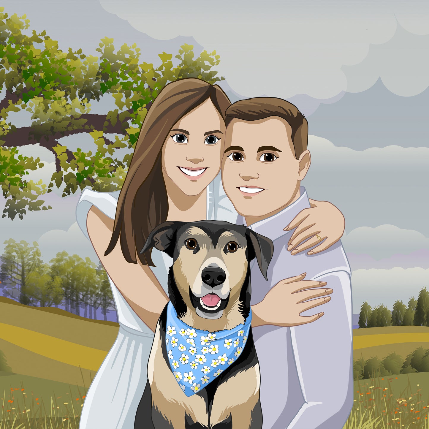 Couple Cartoon Portrait
