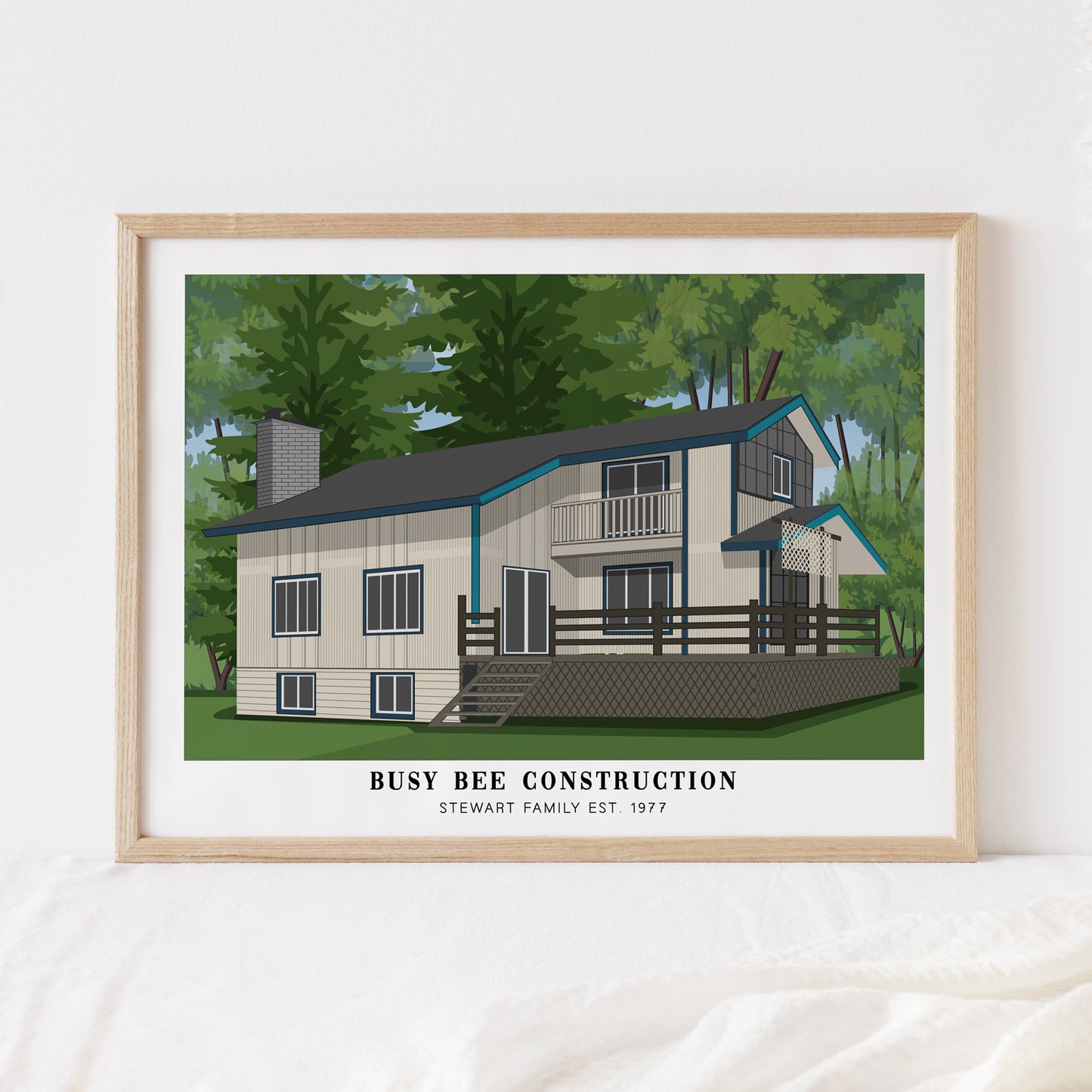 Custom House Portrait - Unframed Print / 12x16 inches - Poodled