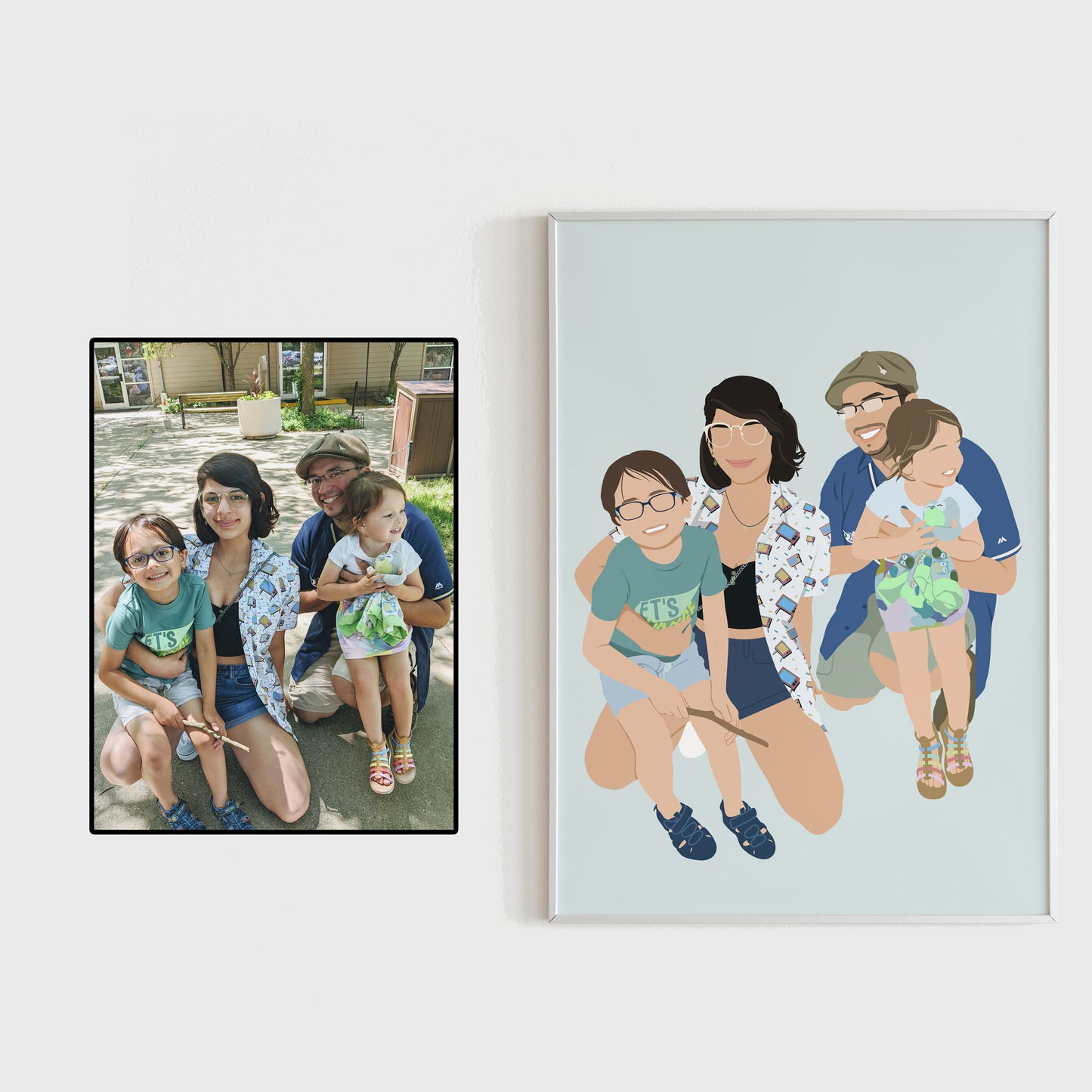 Custom Family Illustration - Poodled