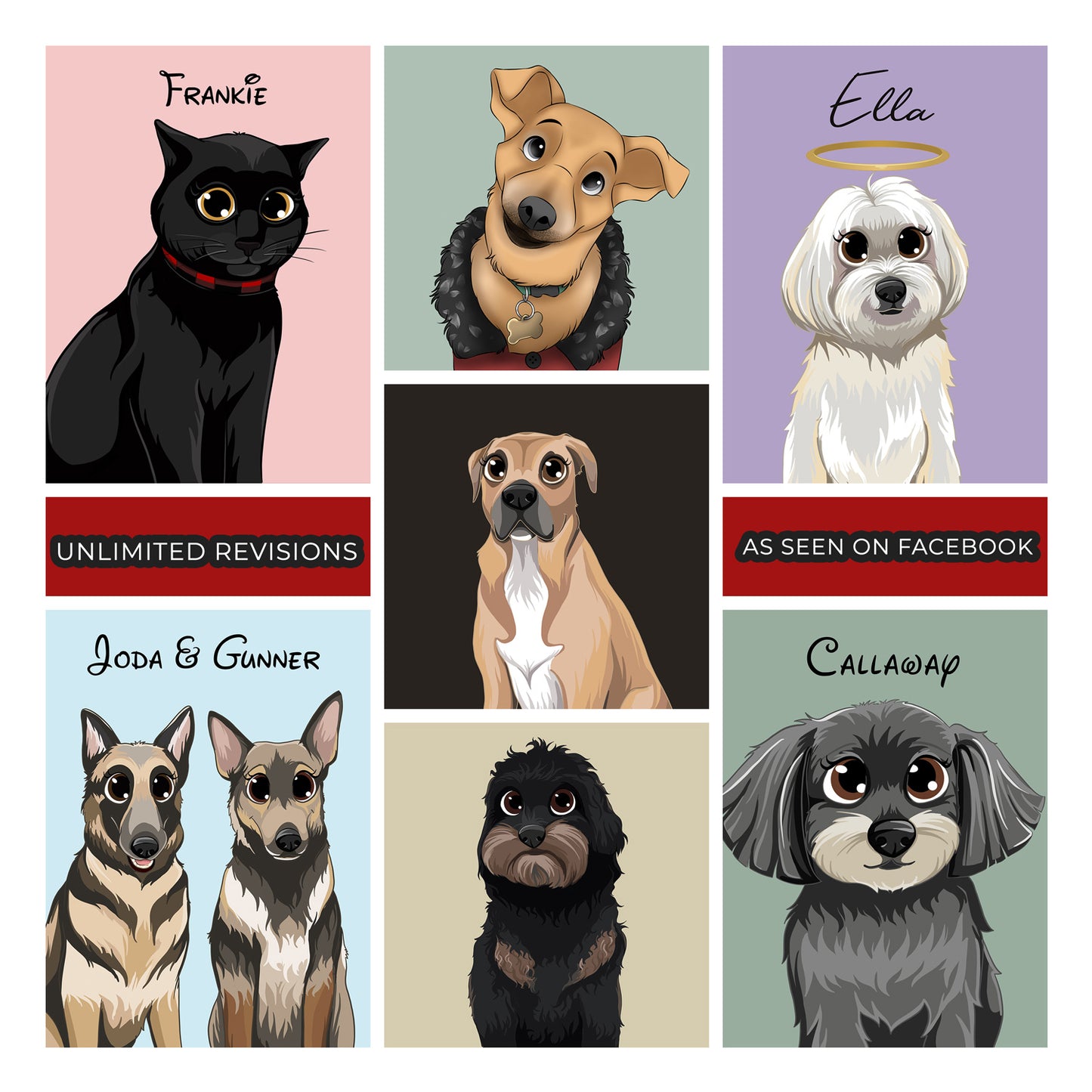 Cartoon Portrait - Pets - Poodled