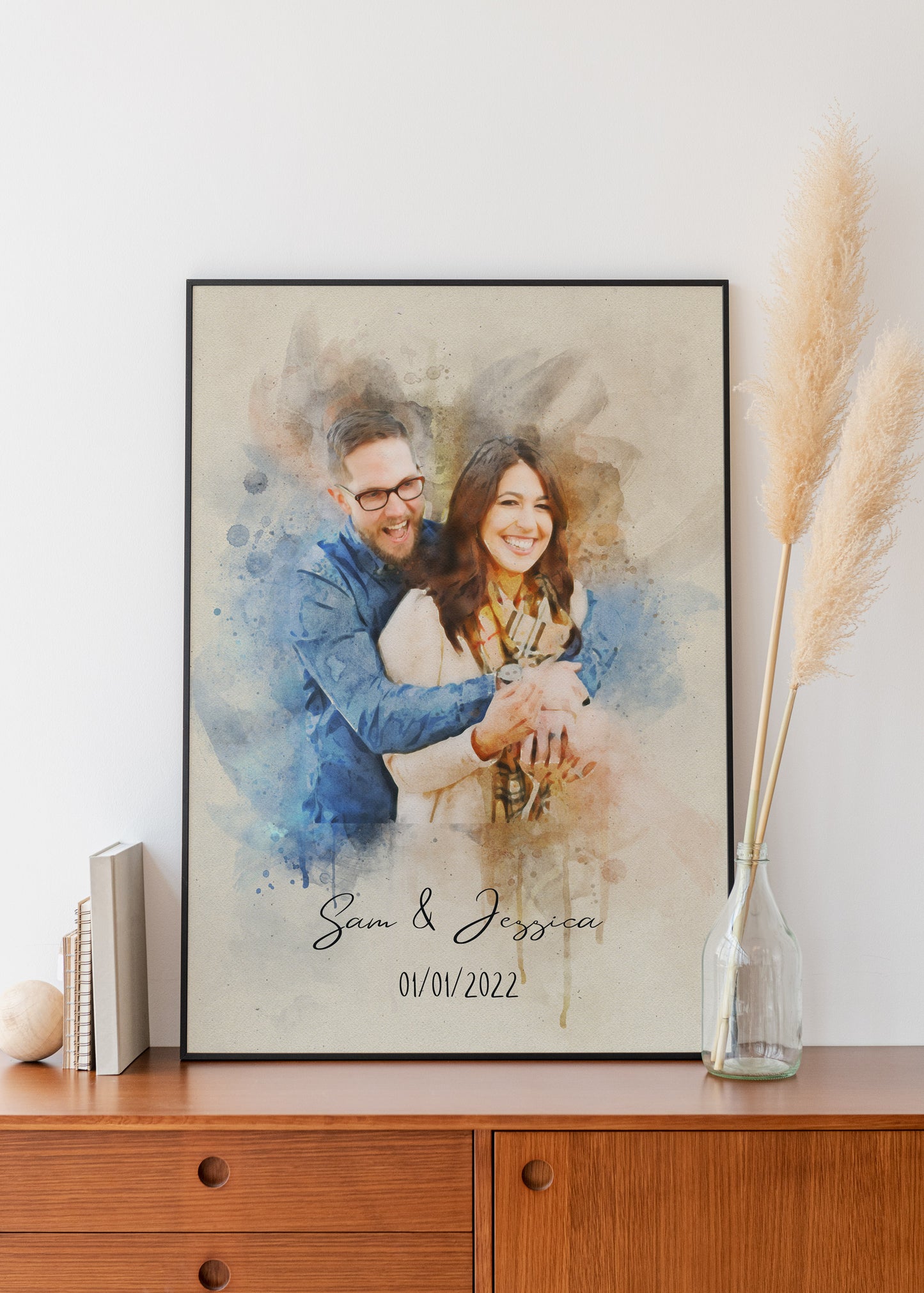 Custom Watercolor Portrait - Poodled