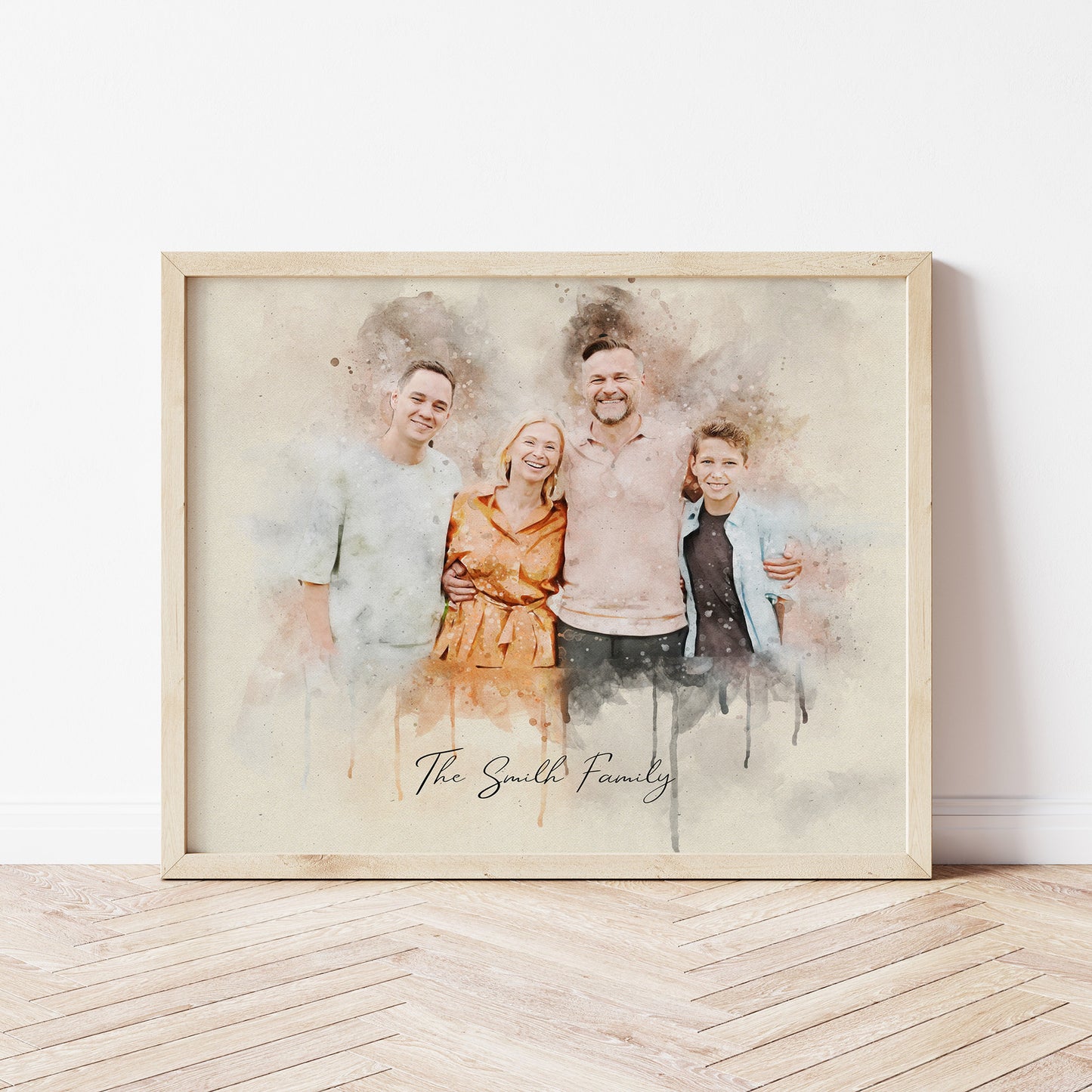 Custom Watercolor Portrait - Poodled