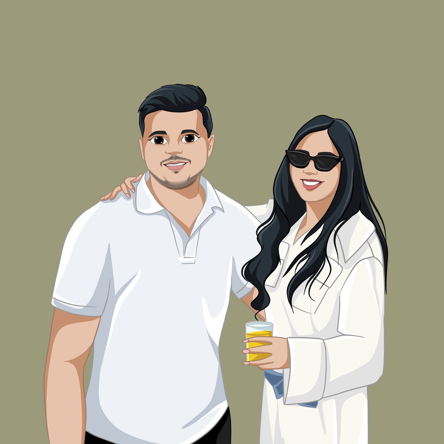 Couple Cartoon Portrait