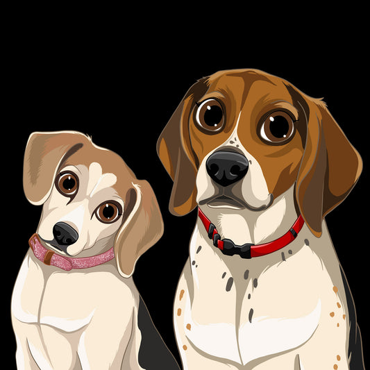 Cartoon Portrait - Pets - Digital File / 8x10 inches - Poodled