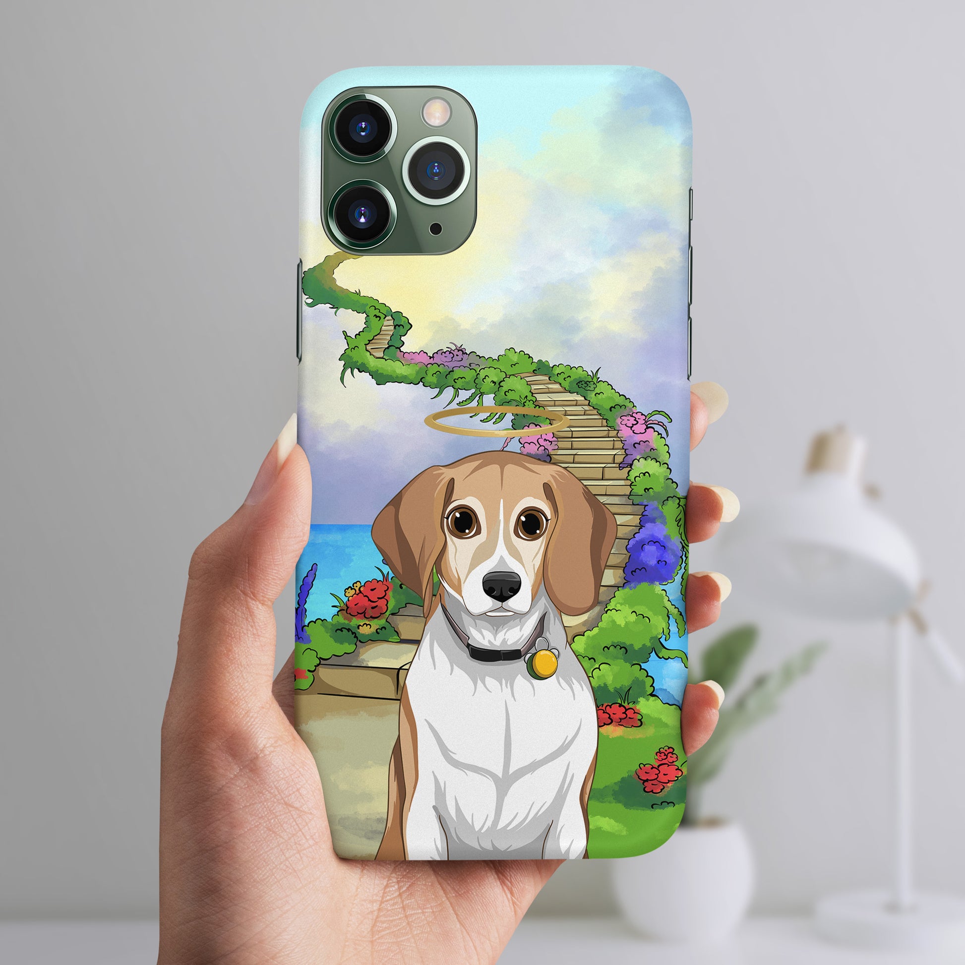 Custom Pet Portrait Phone Case Poodled Custom Pet Portrait Phone Case Poodled